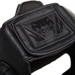 VENUM Challenger 2.0 MUAY THAI BOXING MMA SPARRING HEADGEAR HEAD GUARD PROTECTOR Semi Leather Size Free Black