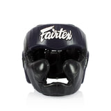 FAIRTEX DIAGONAL VISION HG13 Lace-Up Head MUAY THAI BOXING MMA SPARRING HEADGEAR HEAD GUARD PROTECTOR Leather M-XL Black Blue