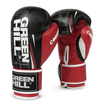 GREENHILL COMET TRAINING BOXING GLOVES Velcro Closure 10-16 oz Black Red