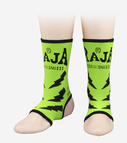 RAJA RAG-6 MUAY THAI  BOXING MMA ANKLE SUPPORT GUARD SIZE FREE Green