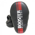 BOOSTER MUAY THAI BOXING MMA PAOS CURVED FOCUS MITTS PADS Leather Black Red
