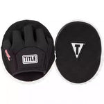 TITLE GEL TECH MUAY THAI BOXING MMA PUNCHING FOCUS MITTS PADS Black