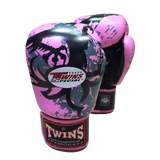 TWINS SPECIAL MUAY THAI BOXING GLOVES Leather 8-16 oz FBGV-36 4 Colours White / Red / Pink / Purple