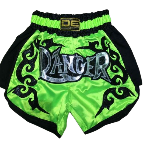 DANGER EQUIPMENT 1542 MUAY THAI BOXING Shorts XS-XXL Green