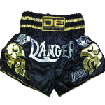 DANGER EQUIPMENT 1539 MUAY THAI BOXING Shorts XS-XXL BLACK/GOLD