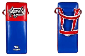 TFM GEAR MUAY THAI BOXING MMA SPARRING THIGH PROTECTOR KICK PADS Microfiber Leather 70 x 28 x 15 cm