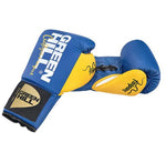 GREENHILL TAIPAN PROFESSIONAL COMPETITION BOXING GLOVES LACE UP 8-10 oz Blue Yellow
