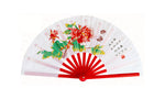 Tai Chi / Kung Fu / Martial Art Combat Performing Left / Right Hand Bamboo Fan 33 cm -MAF006h Peony Logo with Poem