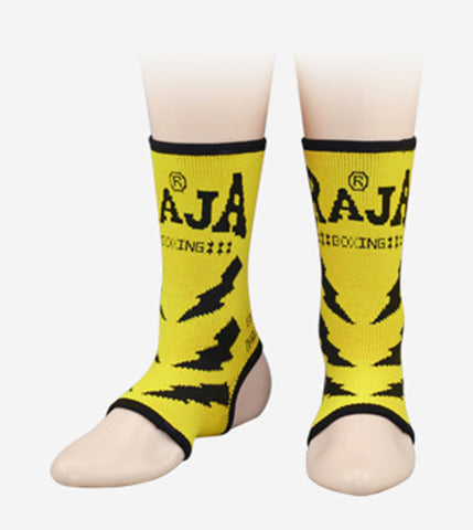 RAJA RAG-6 MUAY THAI  BOXING MMA ANKLE SUPPORT GUARD SIZE FREE Yellow