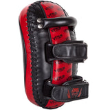 VENUM-03061-100 MUAY THAI BOXING MMA KICK PADS Leather Black Red