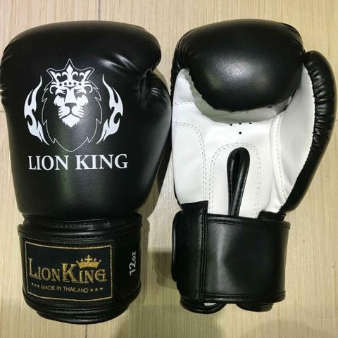 LION KING KIDS 3206 MUAY THAI  BOXING GLOVES 6 oz Black