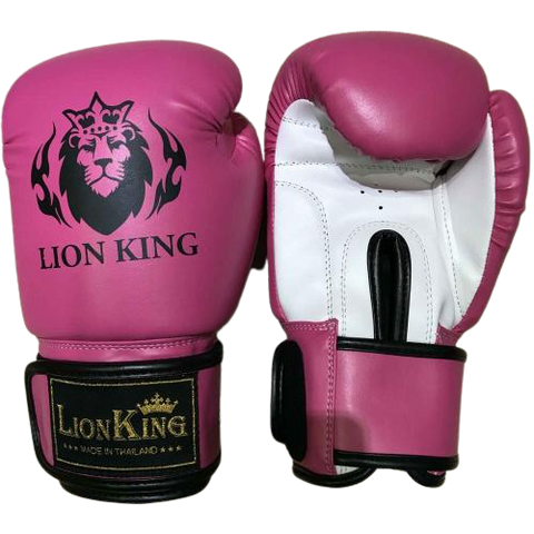 LION KING 2292 MUAY THAI  BOXING GLOVES 8-16 oz Pink