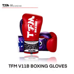 TFM V11b Super 11 Professional Competitions MUAY THAI BOXING LACES UP GLOVES Cowhide Leather 10-12 oz 3 Colours