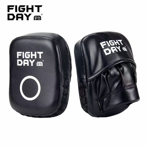FIGHT DAY FMV1 MUAY THAI BOXING MMA PUNCHING SPEED SQUARE FOCUS MITTS PADS PAIR Black