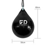 FIGHT DAY MUAY THAI BOXING MMA PUNCHING WATER HEAVY BAG - UNFILLED 68 x 50 cm Black