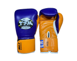 TFM RL7 HANDMADE PROFESSIONAL COMPETITIONS BOXING GLOVES VELCRO CLOSURE  Cowhide Leather 12 oz