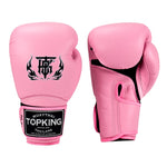 Top King TKBGSA SUPER AIR MUAY THAI BOXING GLOVES Cowhide Leather 8-16 oz Pink