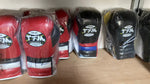 TFM L4X HANDMADE PROFESSIONAL COMPETITIONS BOXING GLOVES LACES UP Cowhide Leather 12 oz Red Black White