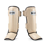 WINDY LPL1 MUAY THAI BOXING MMA SPARRING SHIN GUARD PROTECTOR Leather S-XL Beige