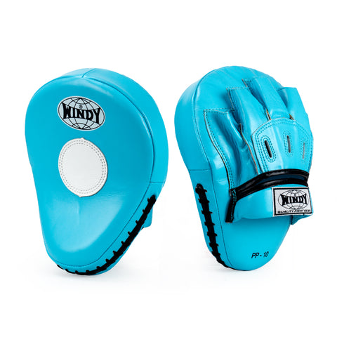 WINDY STANDARD PP10 MUAY THAI BOXING MMA FOCUS MITTS PADS SKY BLUE