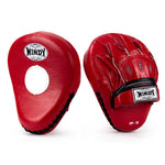 WINDY STANDARD PP10 MUAY THAI BOXING MMA FOCUS MITTS PADS RED