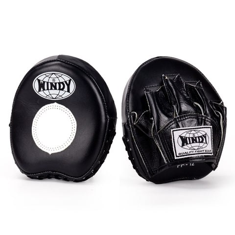 WINDY AGILITY PP12 MUAY THAI BOXING MMA SHORT FOCUS MITTS PADS BLACK