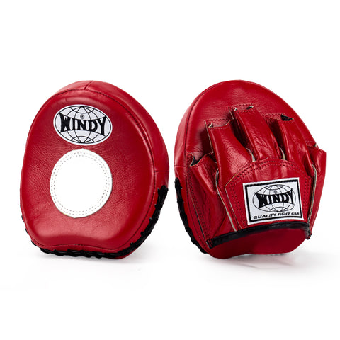 WINDY AGILITY PP12 MUAY THAI BOXING MMA SHORT FOCUS MITTS PADS RED