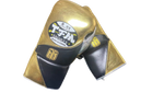 HALF PRICE TFM BGVX1 LUXURY HANDMADE PROFESSIONAL COMPETITIONS BOXING GLOVES LACES UP Cowhide Leather 8 oz Gold Black Silver(DEFECT)