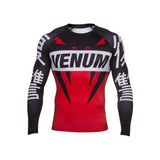VENUM-02677-003 REVENGE MMA Muay Thai Boxing Rashguard Compression T-shirt - LONG SLEEVES XS-XXL Red