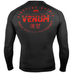 VENUM-03653-100 SIGNATURE MMA Muay Thai Boxing Rashguard Compression T-shirt - LONG SLEEVES XS-XXL Black Red