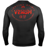 VENUM-03653-100 SIGNATURE MMA Muay Thai Boxing Rashguard Compression T-shirt - LONG SLEEVES XS-XXL Black Red