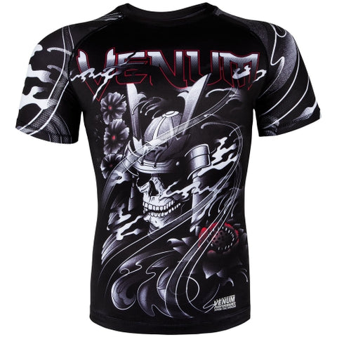 VENUM-03197-001 SAMURAI SKULL MMA Muay Thai Boxing Rashguard Compression T-shirt - SHORT SLEEVES XS-XXL Black