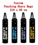 FIGHTDAY CUSTOM MADE FREE LOGO/TEXT MUAY THAI BOXING MMA PUNCHING HEAVY BANANA BAG - UNFILLED  60 dia x 210 cm Vary Colours
