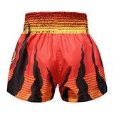 Tuff MS614 Muay Thai Boxing Shorts S-XXL Red With Tiger Inspired by Chinese Ancient Drawing