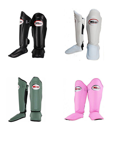 TWINS SPECIAL SGS10 MUAY THAI BOXING MMA SHIN GUARD PROTECTOR Synthetic Leather S-XL 4 Colours