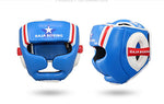 RAJA MUAY THAI BOXING MMA HEADGEAR HEAD GUARD PROTECTOR JUNIOR Size S / M Captain America