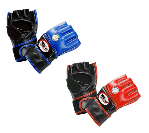 TWINS SPECIAL MMA MUAY THAI BOXING GLOVES Thumb Enclosure Leather GGL-4 Size M-XL 2 Colours