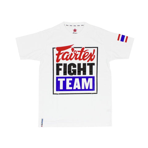 FAIRTEX MUAY THAI FIGHTER T-SHIRT TST51 S-XL White Blue