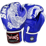 TWINS SPECIAL MUAY THAI BOXING GLOVES Leather 8-16 oz FBGV-49 2 Colours