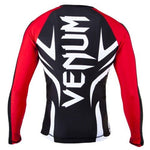 VENUM-0572 ELECTRON 2.0 MMA Muay Thai Boxing Rashguard Compression T-shirt - LONG SLEEVES XS-XXL Black
