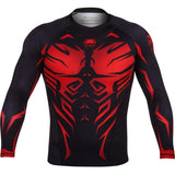 VENUM-2035 SHADOW HUNTER MMA Muay Thai Boxing Rashguard Compression T-shirt - LONG SLEEVES XS-XXL Black Red