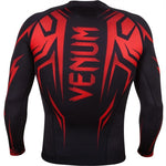VENUM-2035 SHADOW HUNTER MMA Muay Thai Boxing Rashguard Compression T-shirt - LONG SLEEVES XS-XXL Black Red