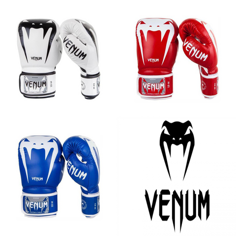 VENUM GIANT 3.0 MUAY THAI NAPPA LEATHER BOXING GLOVES 8-16 OZ - 3 COLOURS (WHITE/ RED/ BLUE)