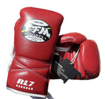 TFM RL7 HANDMADE PROFESSIONAL COMPETITIONS BOXING GLOVES LACES UP Cowhide Leather 12 oz Maroon